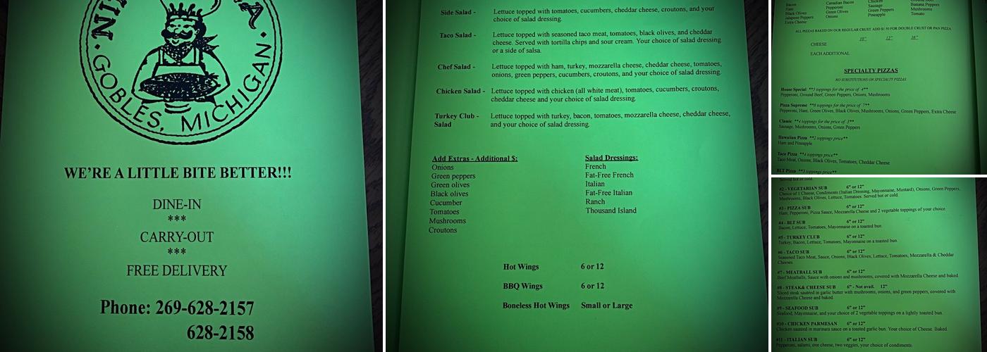 Nino's Pizza & Subs Menu