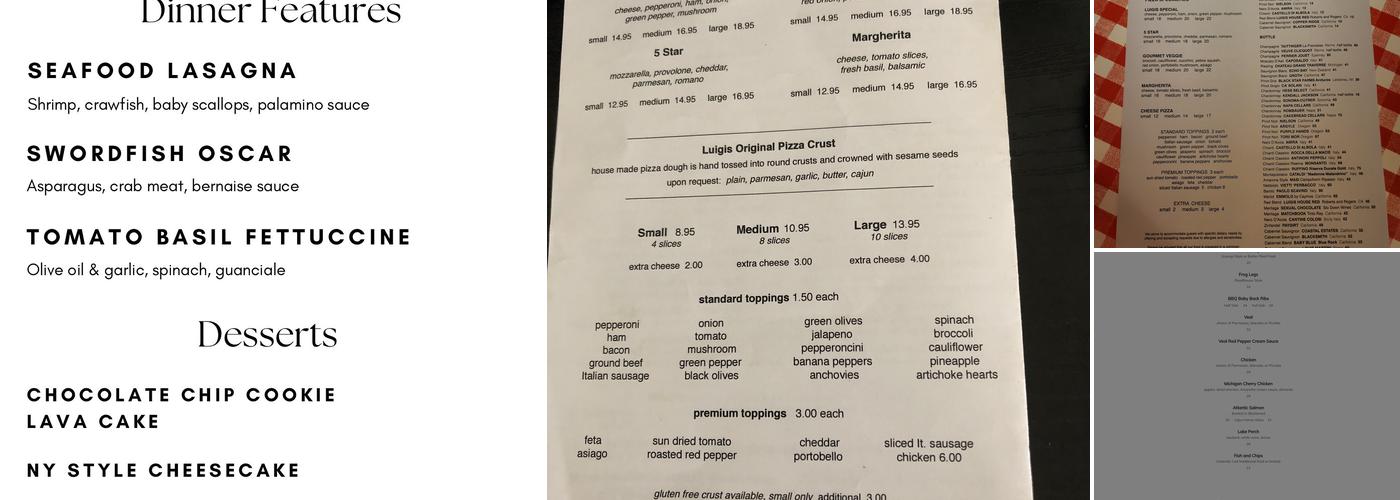 Luigi's Original Restaurant Menu
