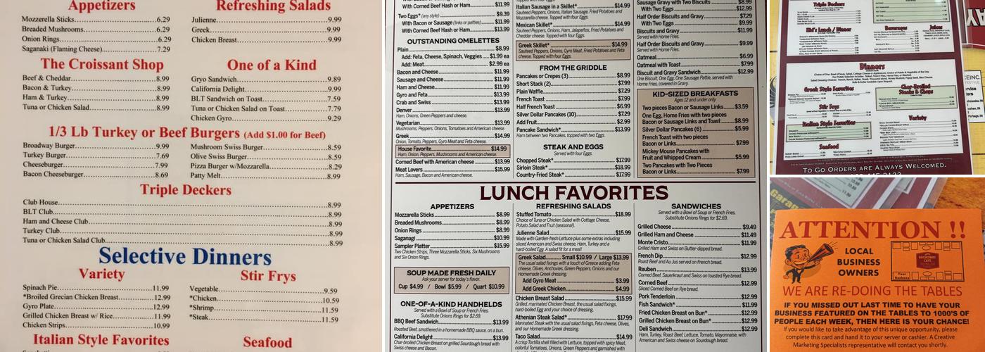 Broadway Cafe Menu