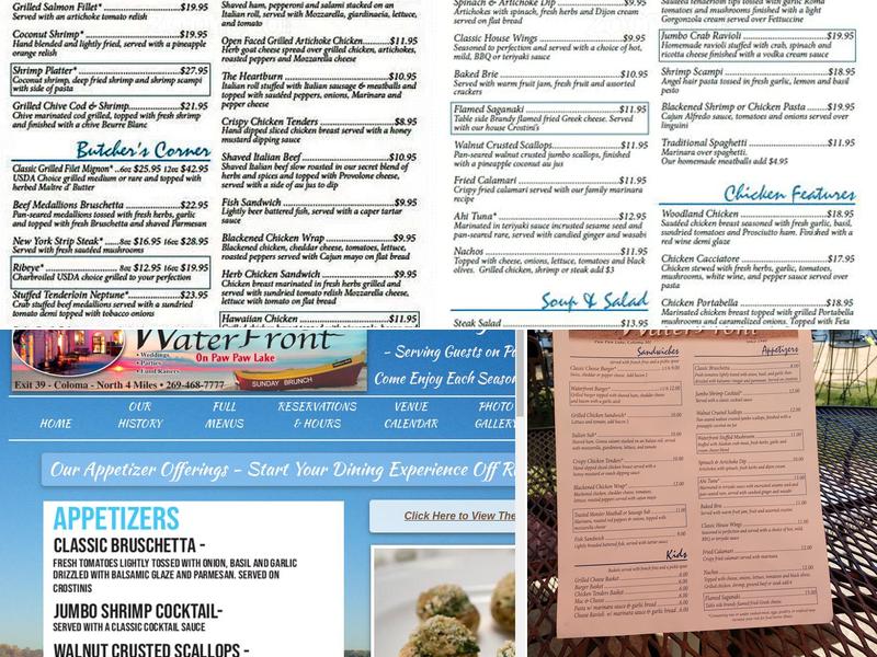 The Waterfront Menu