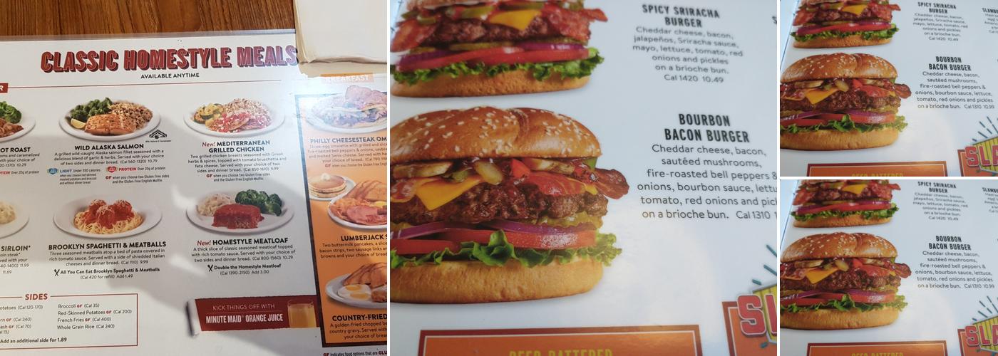 Denny's Restaurant Menu