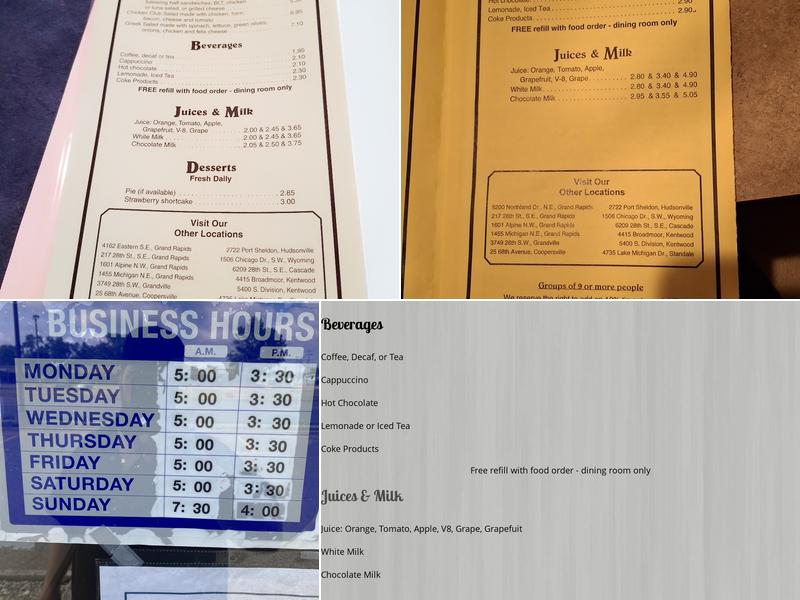 New Beginnings Restaurant Menu