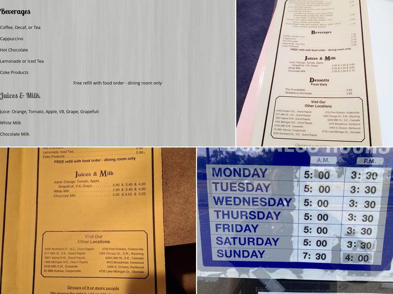 New Beginnings Restaurant Menu
