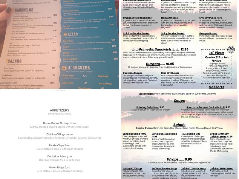 Dockside | Dining & Drinks Menu