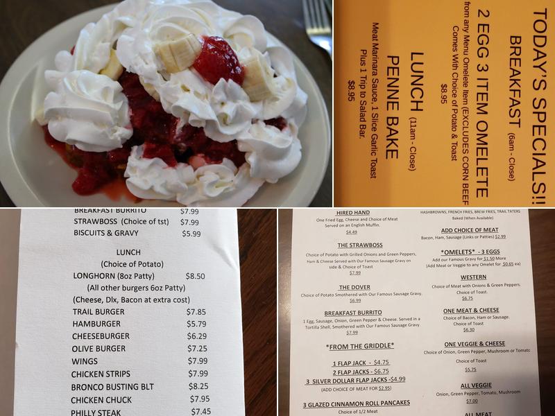 Shirley's Chuckwagon Cafe Menu