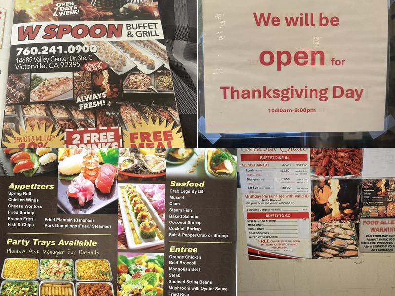 W Spoon Buffet Menu
