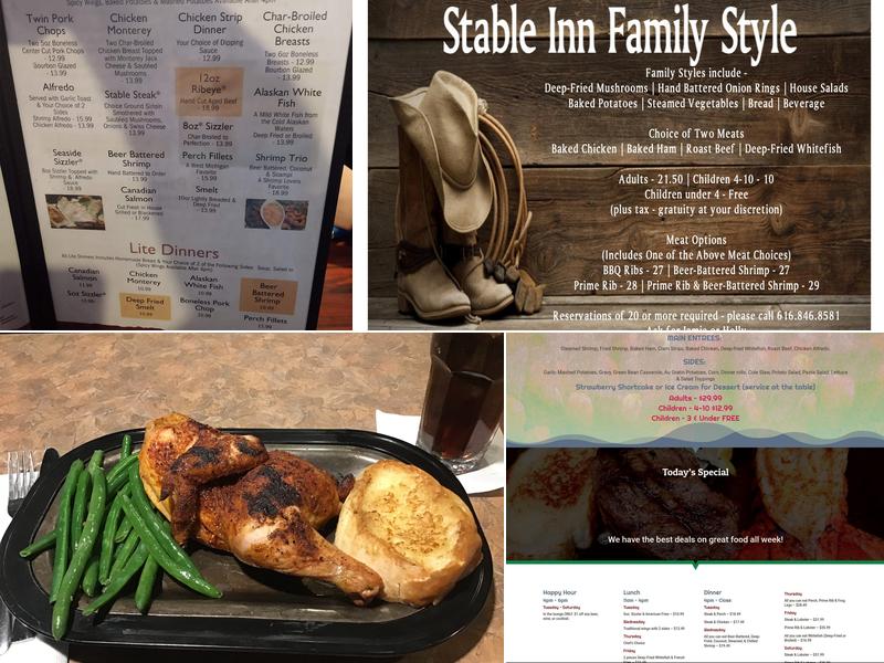 Stable Inn Menu