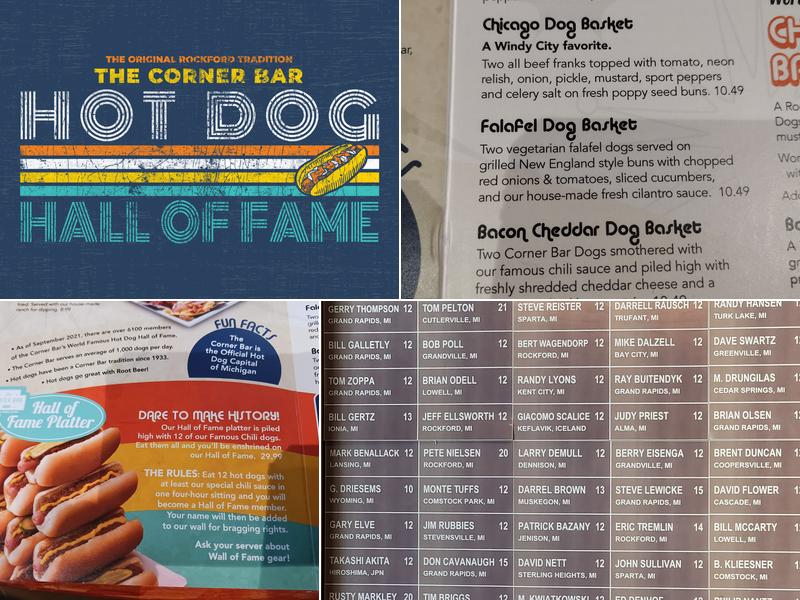 Rockford Corner Bar Menu