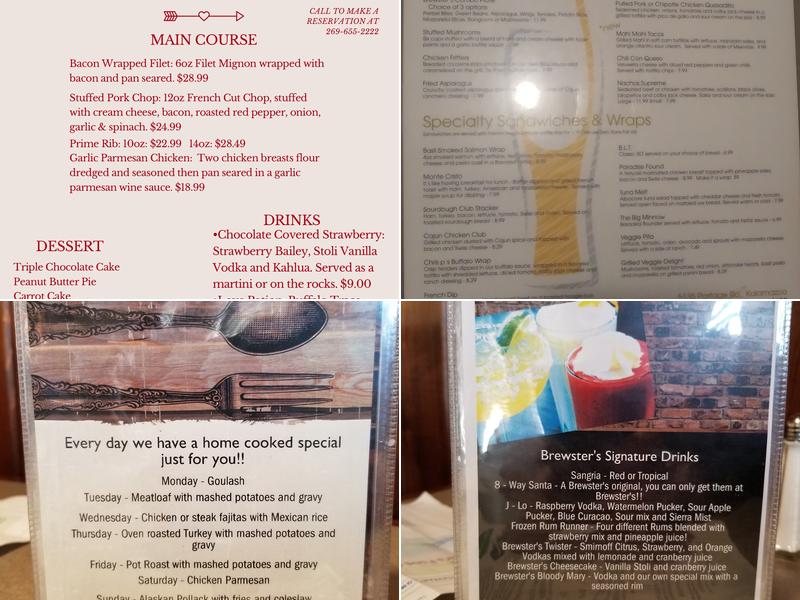 Brewster's Food and Spirits/Dyckman House Menu