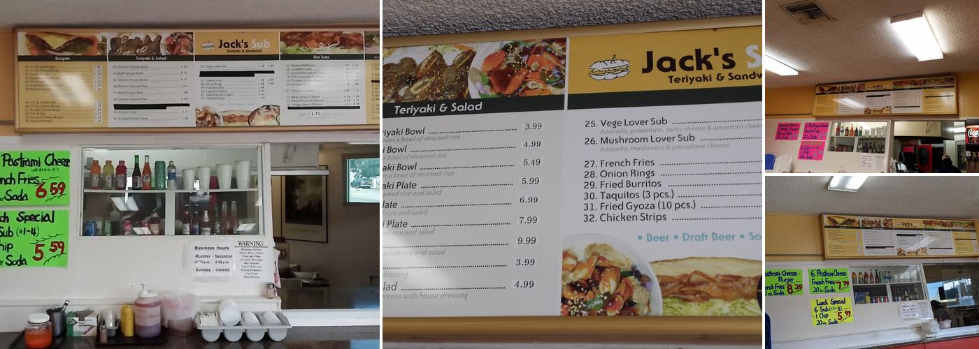 Jack's Sub Menu