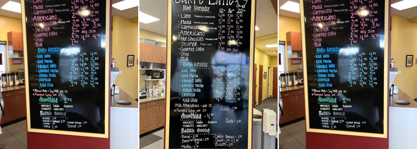 Carpe Latte Menu