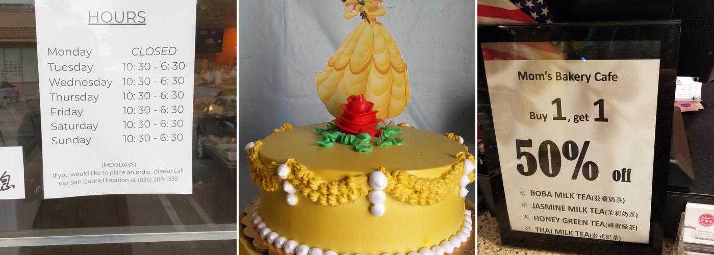 Mom's Bakery & Cafe Menu