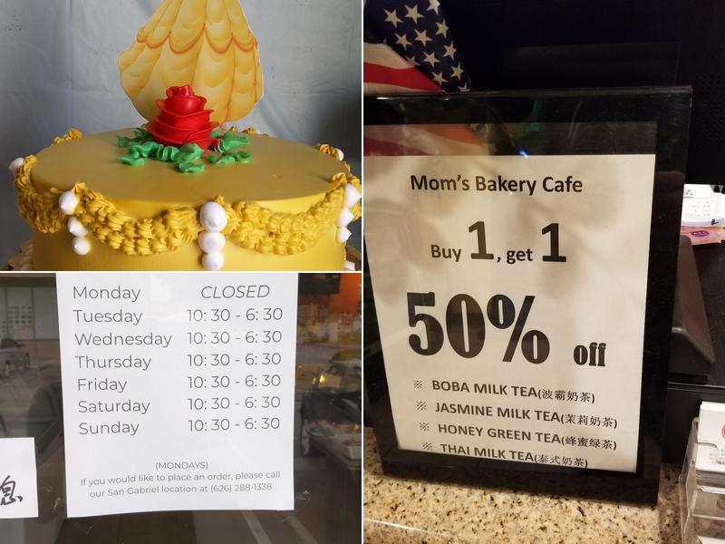 Mom's Bakery & Cafe Menu