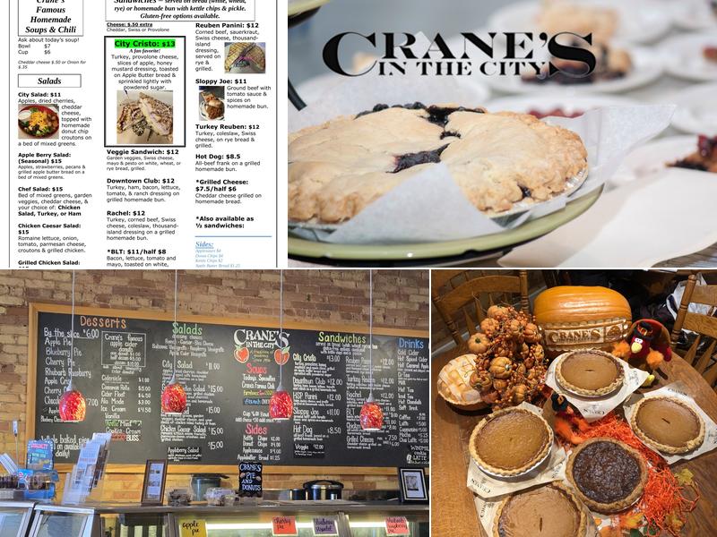 Crane's In The City Menu