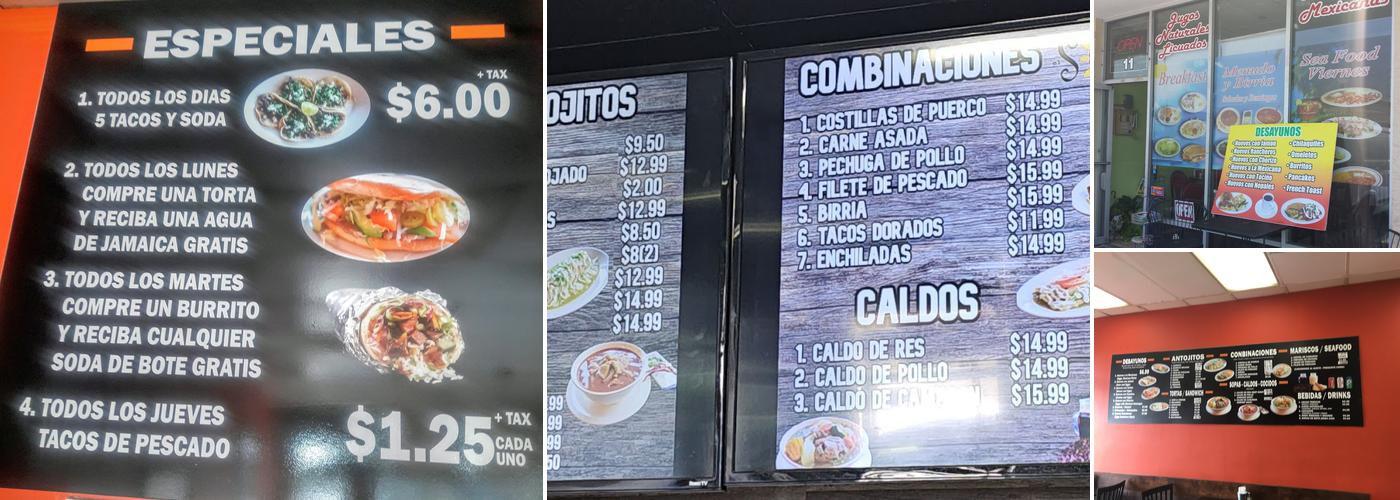 El Sol Restaurante Menu
