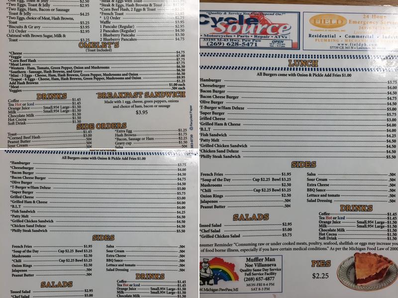 Tea Pot East Menu