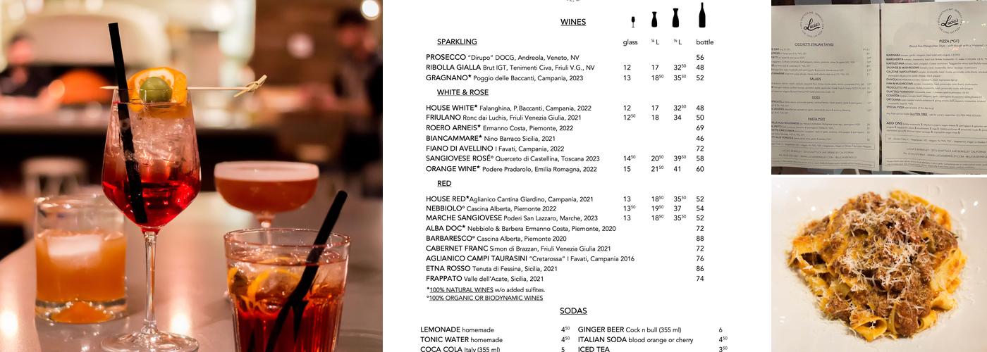 Lucia's Berkeley Menu