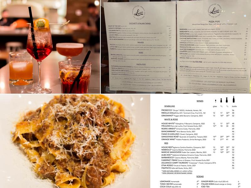 Lucia's Berkeley Menu