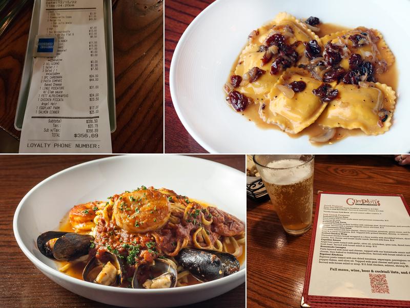 Compari's On the Park Menu