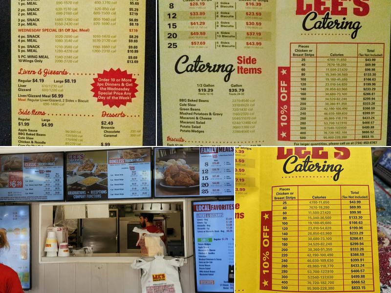 Lee's Famous Recipe Chicken Menu