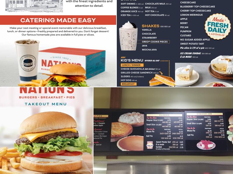 Nation's Giant Hamburgers & Great Pies Menu