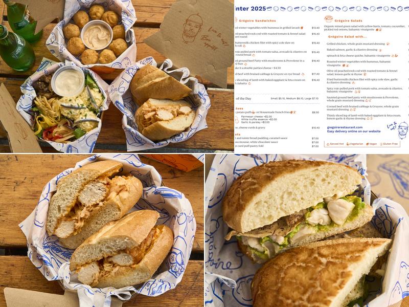 Grégoire Restaurant Menu