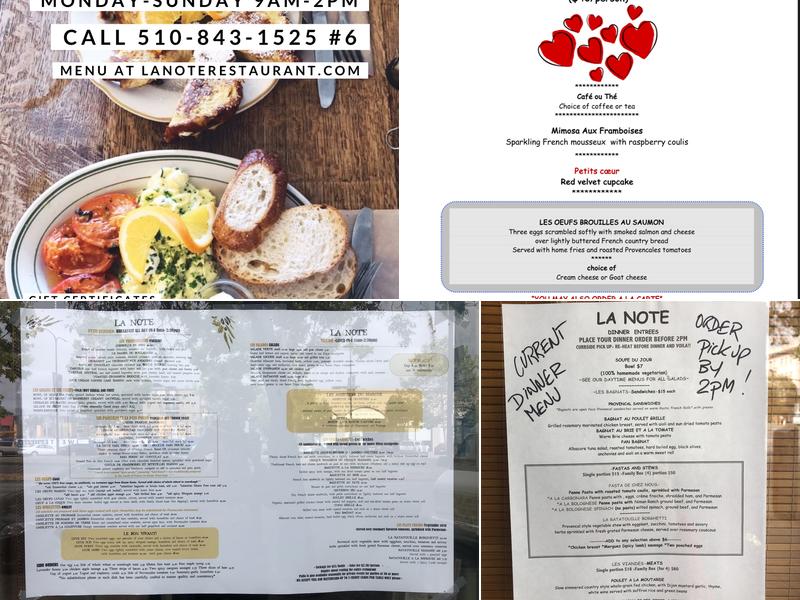La Note Menu