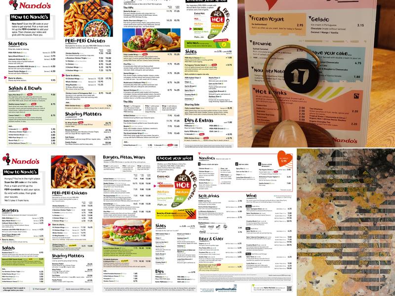 Nando's Wembley - High Road Menu