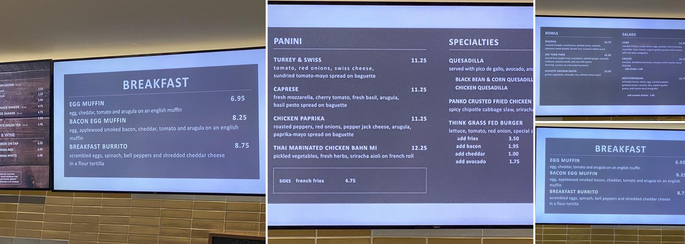 Cafe Think Menu