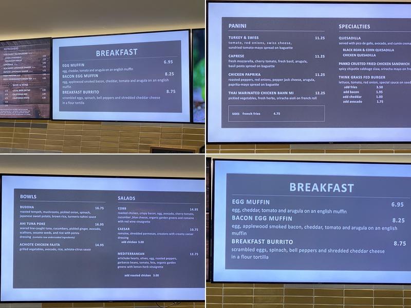 Cafe Think Menu