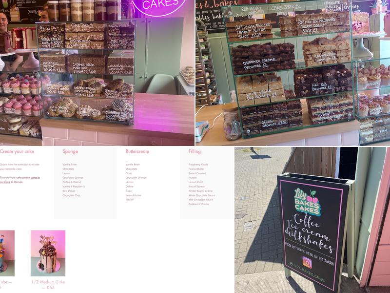 Lily Bakes Cakes Menu