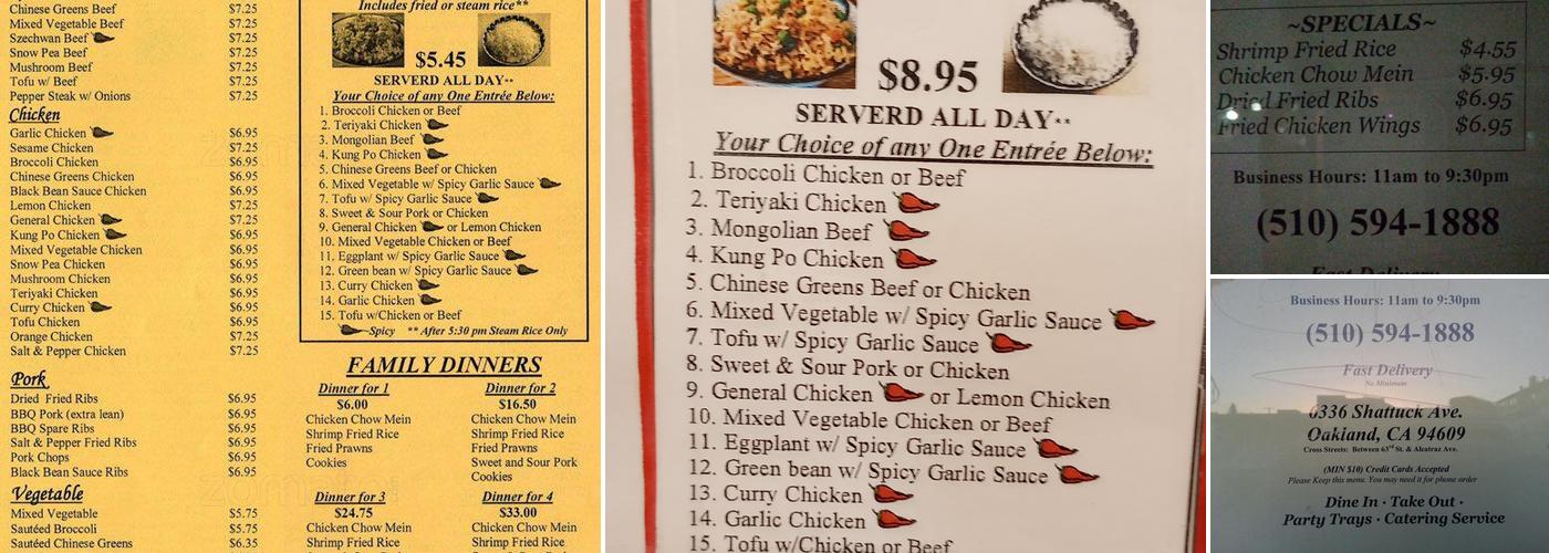 M & S Kitchen Menu