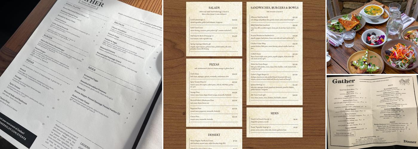 Gather Menu