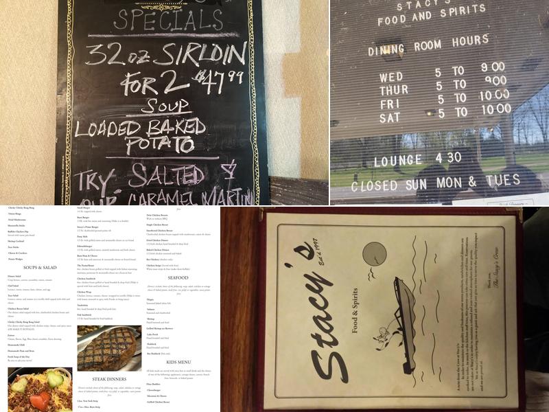Stacy's Food & Spirits Menu