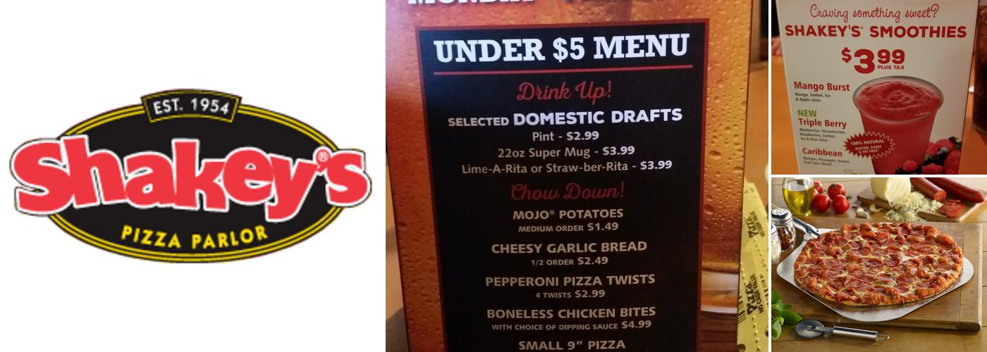 Shakey's Pizza Parlor Menu
