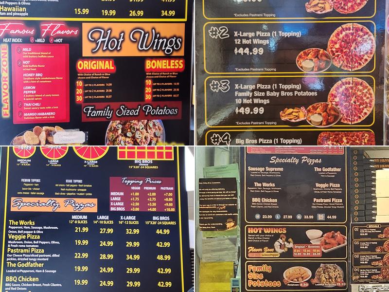 Baby Bros Pizza & Wings Menu