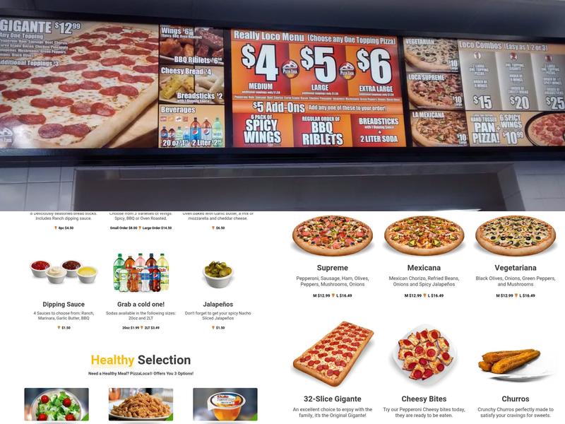 Pizza Loca Menu