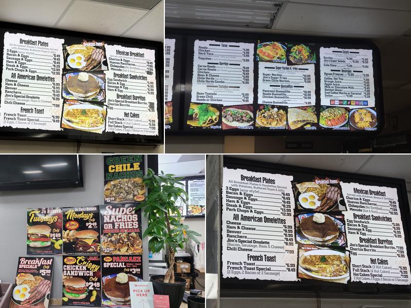 Jim's Super Burgers Menu