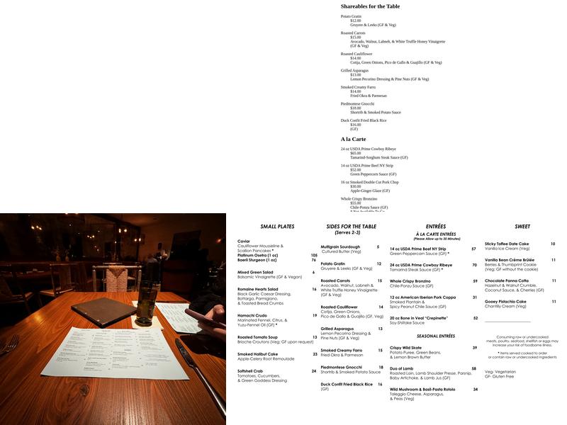 Acre Restaurant Menu