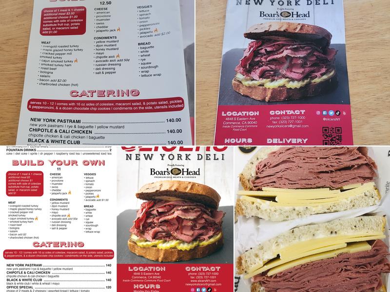 Slicers New York Deli Menu