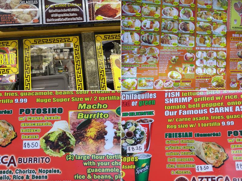 Albert's Mexican Food Menu