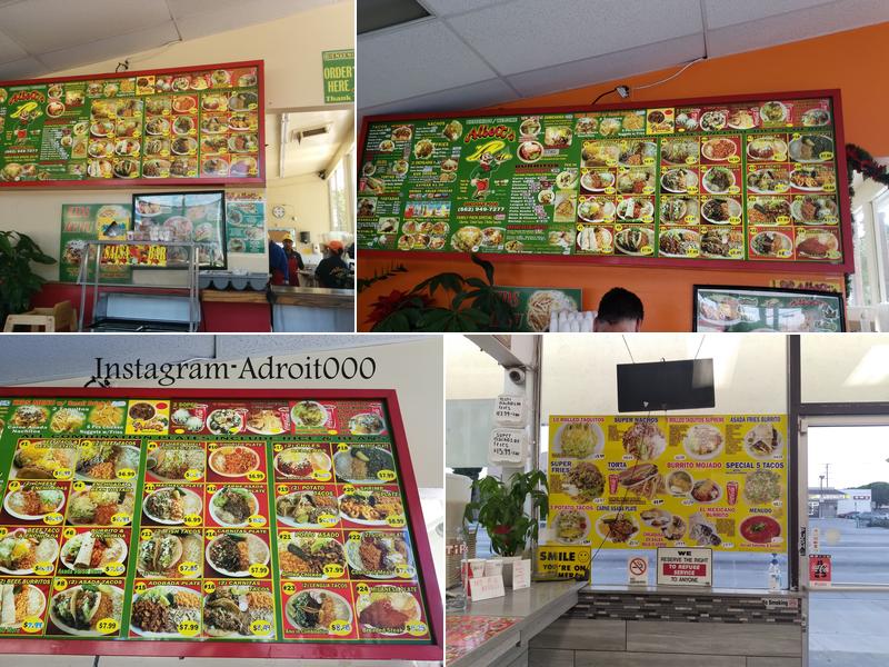 Albert's Mexican Food Menu