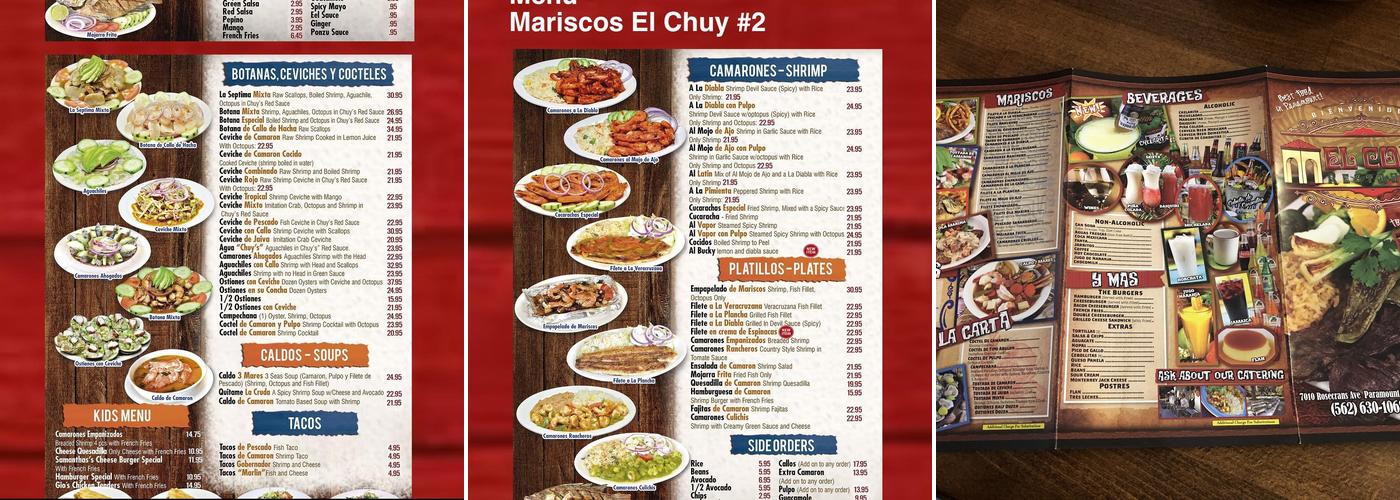 Mariscos El Chuy Paramount Menu