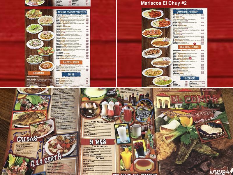 Mariscos El Chuy Paramount Menu