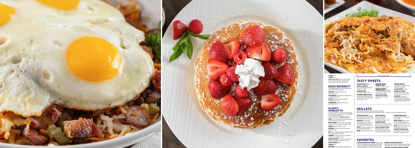 Sophias House of Pancakes Menu
