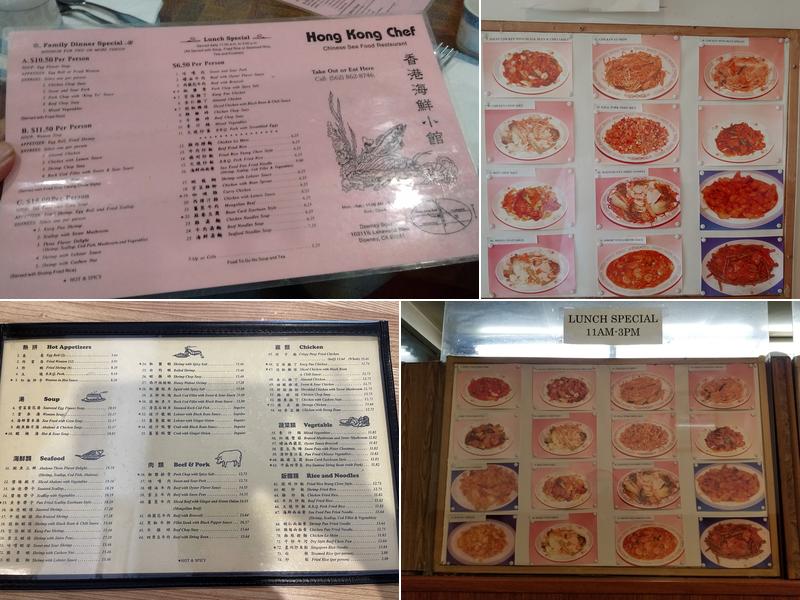 Hong Kong Chef Menu