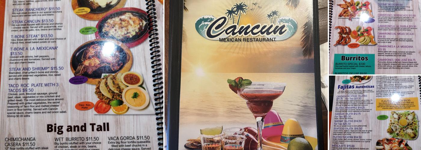 El Cancun Menu