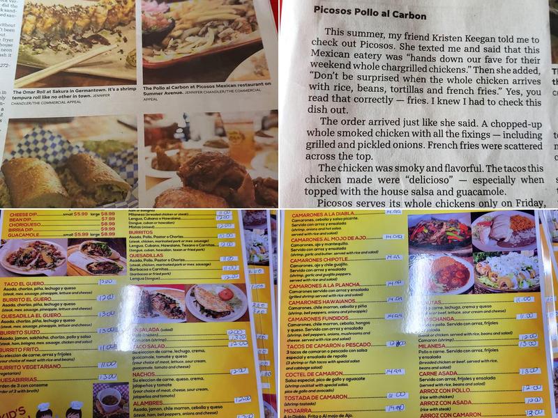 Los Picosos Menu