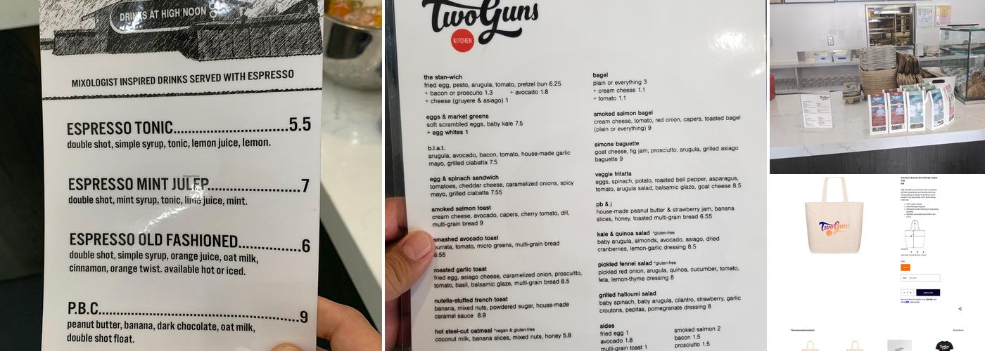 Two Guns Kitchen Menu