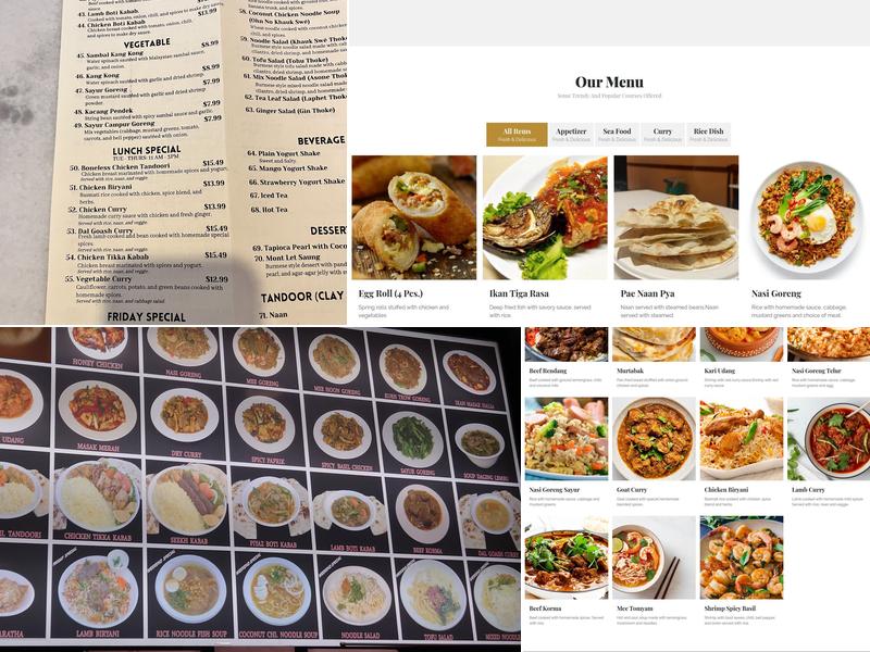 Mutiara Food & Market Menu